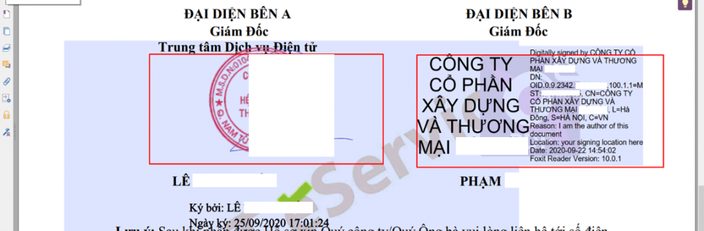 Xác định chữ ký số trên hợp đồng điện tử 2